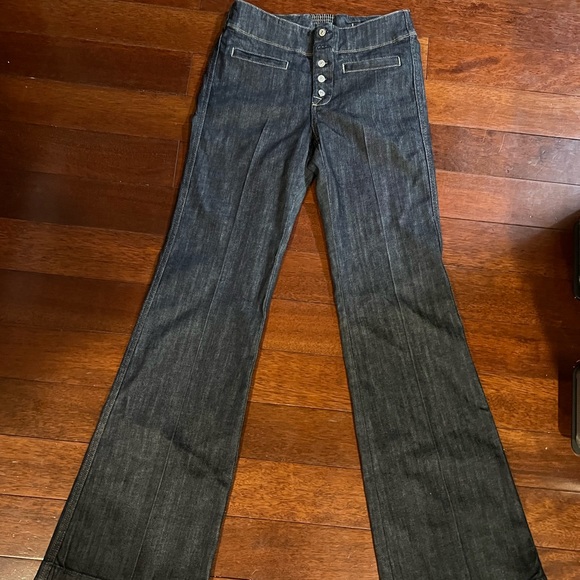 7 for all mankind, wide leg high waisted jean - Picture 1 of 9